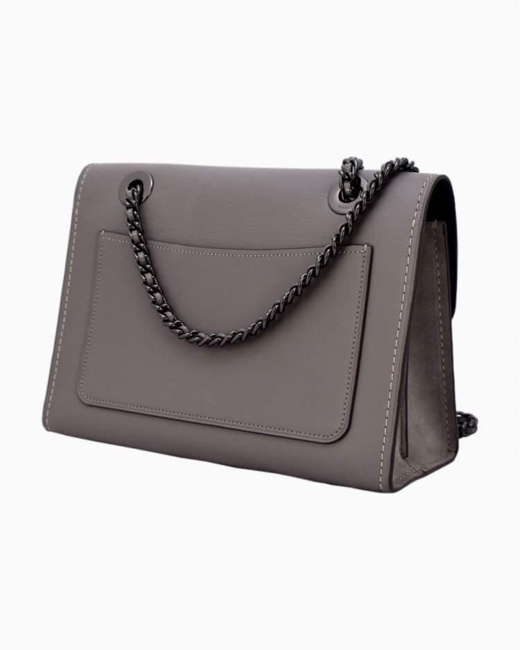 Bolsa Coach Parker Original Cinza Feminina